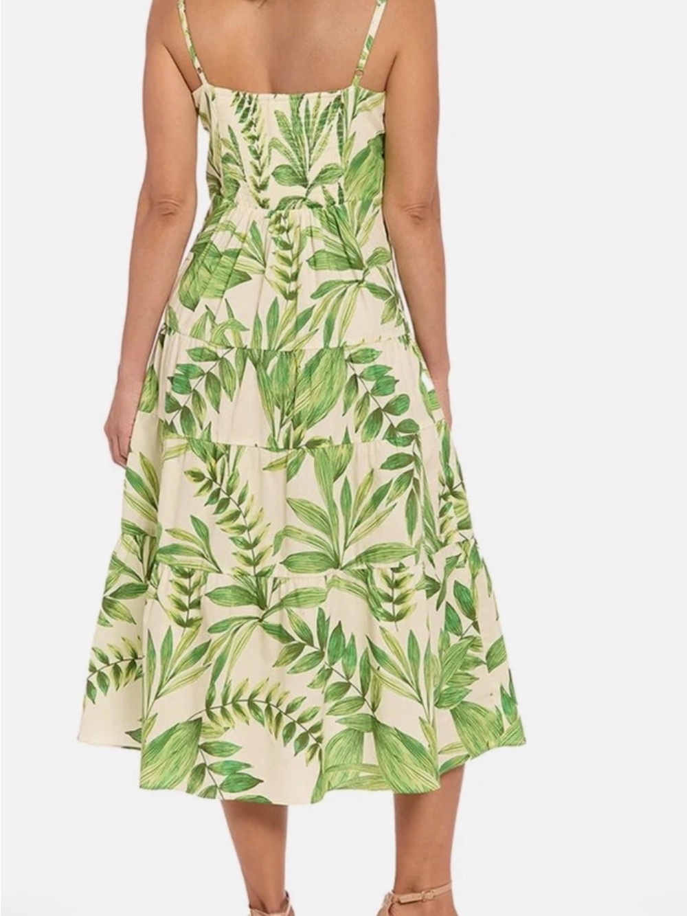 London Times Women's Marge Midi Dress - Ivory/Wild Lime - Sz Large - Picture 6 of 6